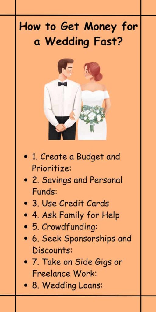 How to Get Money for a Wedding Fast?