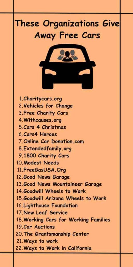 These Organizations Give Away Free Cars