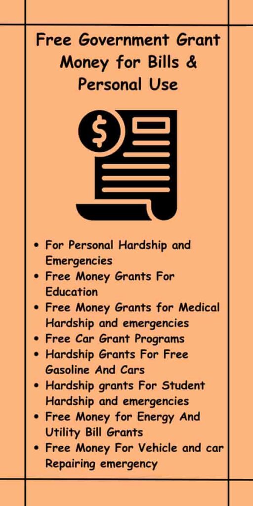 Free Government Grant Money for Bills & Personal Use