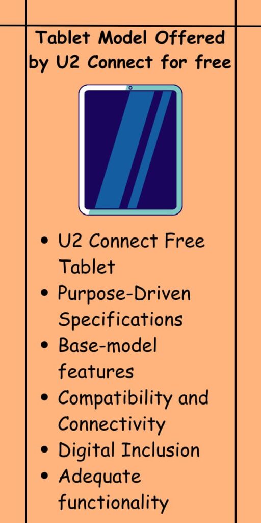 Tablet Model Offered by U2 Connect for free