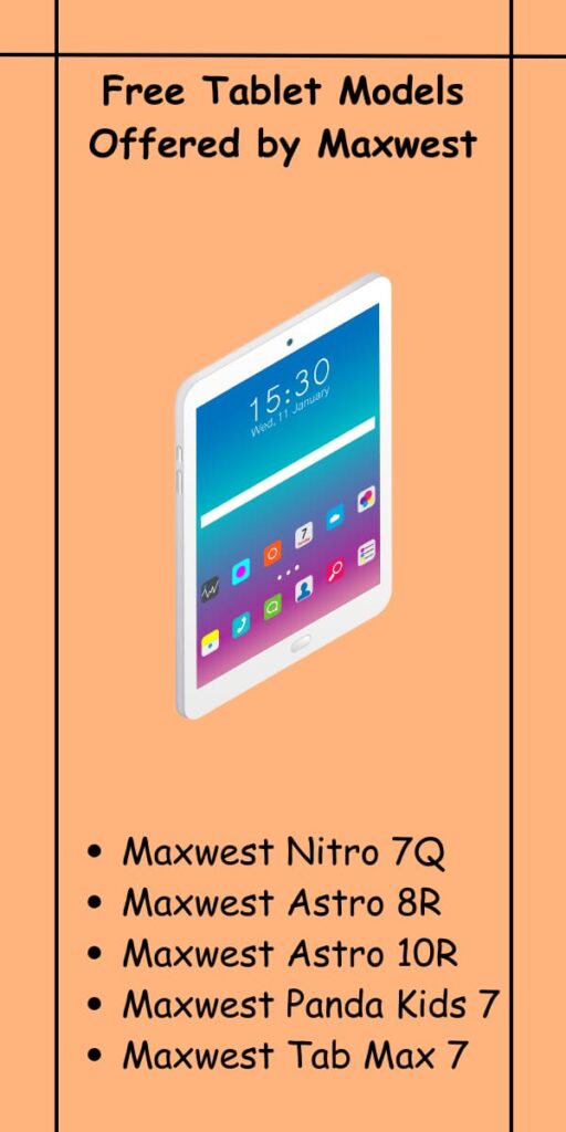 Free Tablet Models Offered by Maxwest
