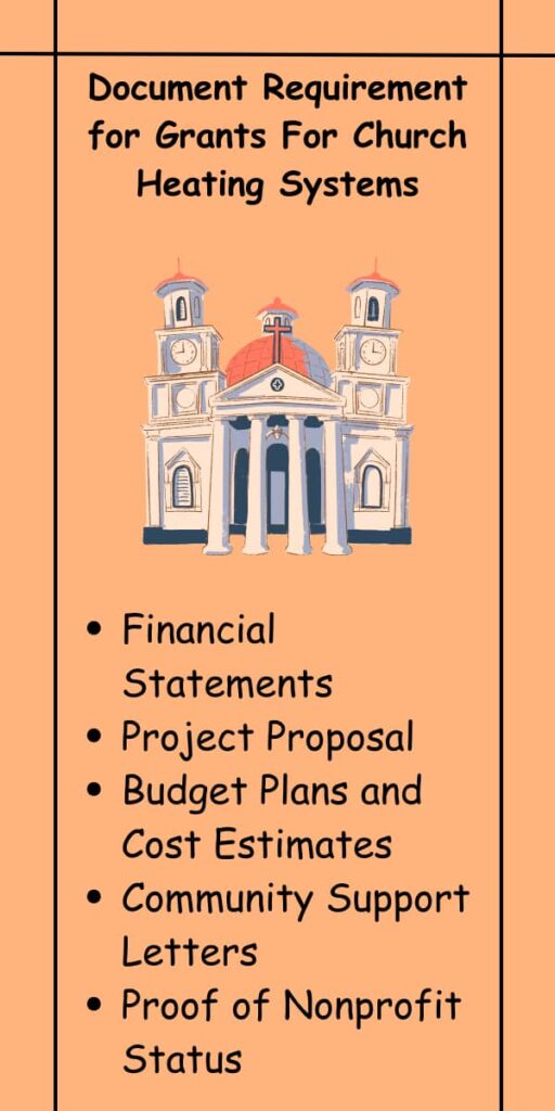 Document Requirement for Grants For Church Heating Systems