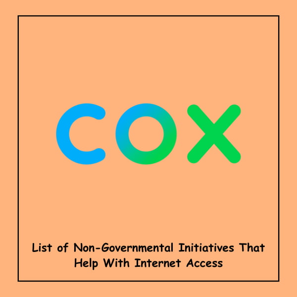 List of Non-Governmental Initiatives That Help With Internet Access